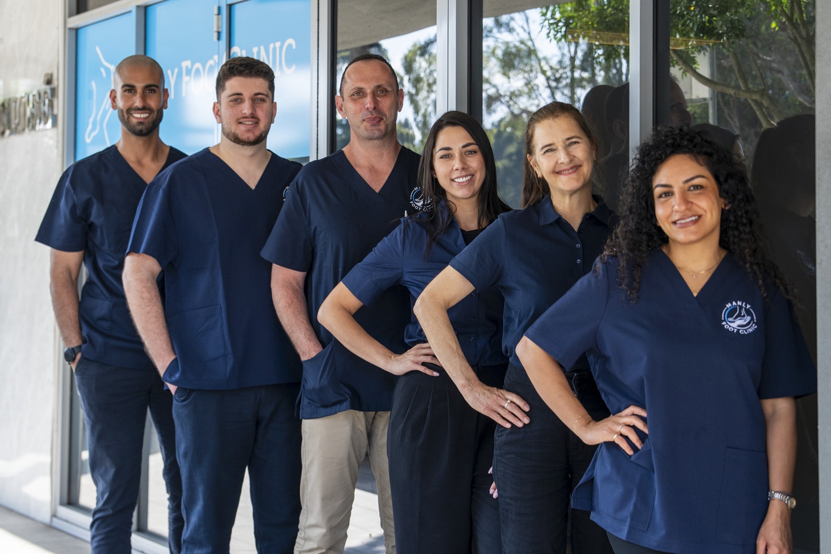 The Manly Foot Clinic team outside the clinic in North Manly
